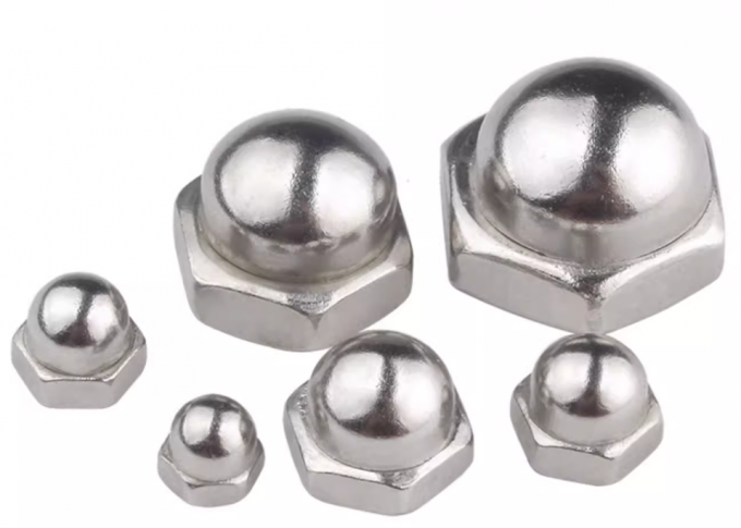 M18×1.5mm Pitch Hex Dome Cap Nut Stainless Steel product illustration
