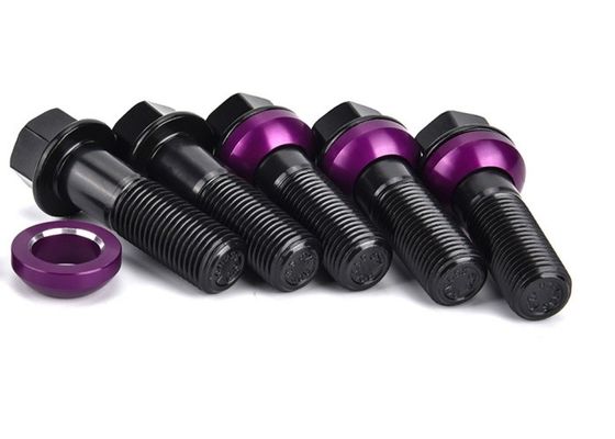 Automobile Hex Metal Wheel Bolt Floating Cone Seat Titanium Alloy Ti-6Al-4V