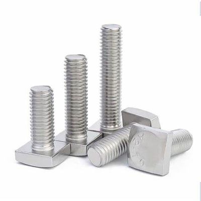 Steel Grade 4.8  8.8 Class 10.9 Square Head T Metal Bolt White Zinc Plated Half Threaded