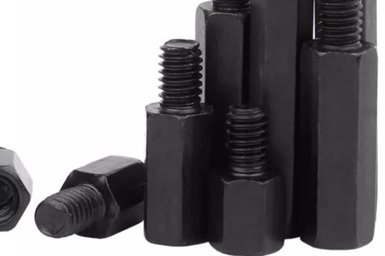 3/8 7/16 1/2 Carbon Steel Male And Female Hex Head Standoff Black finishing Metal standoff